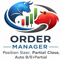 Order Manager with Auto Position Sizer and Partial | Buy Trading Utility for MetaTrader 5