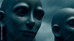 A captivating art exhibit showcases unique alien-inspired sculptures that intrigue visitors with their surreal designs.