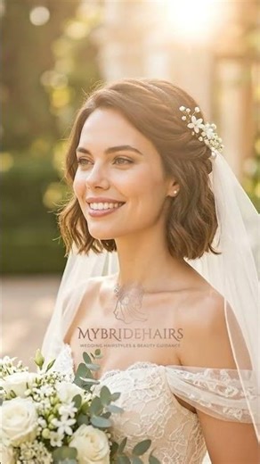 Crown Twist for Short Hair Bridal Hairstyle