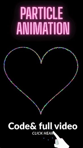 Build insane love particle animation html css and js #webdevelopment