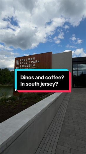 South Jersey hidden gem alert 🦖✨ Coffee, dinosaurs, fossils, playground… this place has EVERYTHING. We spent the day at Edelman Fossil Park & Museum and honestly, it’s way cooler than I expected. We even got an annual pass because we loved it so much! ☕ freshly-ground coffee at their Quarry Grounds Cafe (you can walk around with it) 🦕 hands-on exhibits real fossils ⛏️ quarry fossil-finding experiences (seasonal) 🌳 playground hiking trails for after Perfect rainy-day activity, weekend outing, 