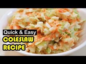 HOW TO MAKE COLESLAW | HOMEMADE COLESLAW RECIPE QUICK & EASY