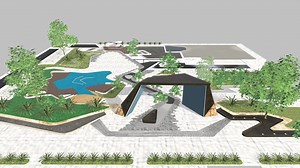 Modern Urban Park Environment - Buy Royalty Free 3D model by hkhalif