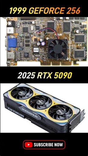 🔥 1999 GEFORCE 256 VS RTX 5090 2025 🔥 #shorts #viralshorts #shortsfeed #computer #pc