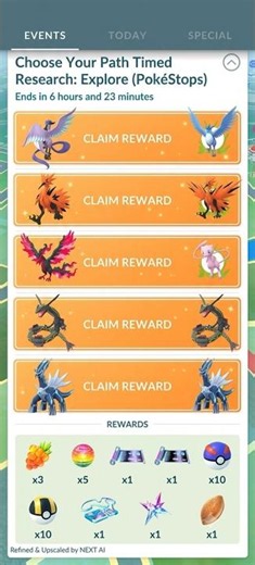 Choose Your Path Timed Research: Get in Pokemon go