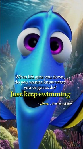 Just Keep Swimming | Dory’s Motivational Quote | Finding Nemo Inspiration 🌊🐟