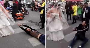 Chinese Bride Drags Groom to Wedding in Chains After He Gets Cold Feet