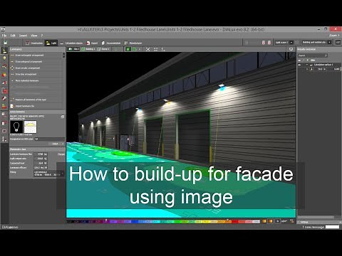 How to build-up for facade using image in Dialux evo