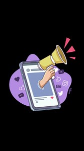 Social Media Marketing Illustration | Free Stock Video Footage