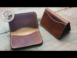 Making a Slim 3-Pocket Leather Wallet - Pattern and Build, Start to Finish!