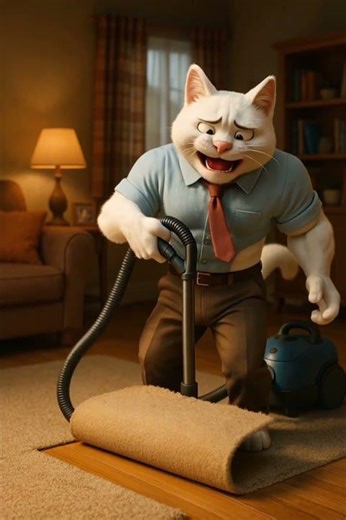 Funny Cat Animation 😂 | Cat Dad’s Vacuum Cleaner Disaster & Kitten Rescue🐱