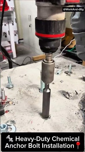 🔩 Heavy-Duty Chemical Anchor Bolt Installation📍