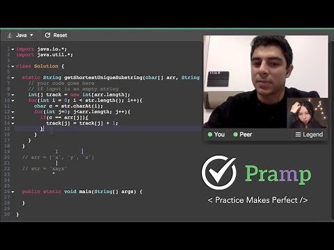 Java Coding Interview Practice on Pramp