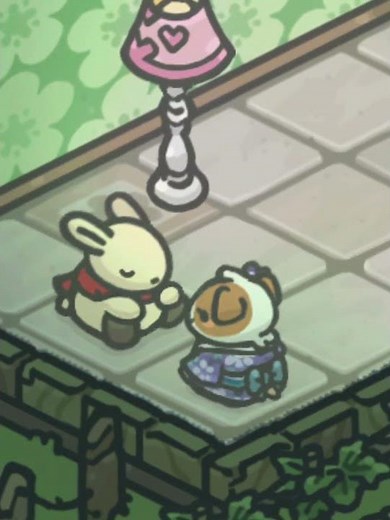 Cute Tsuki with Rosemary Tsuki's Odyssey 月兔漫遊月兔跟蘿絲 #月兔漫遊 #tsukiodyssey #game #idlegame #cozygame