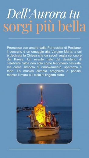Positano, concerto all’alba: “Dell’Aurora tu sorgi più bella”