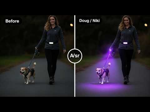 STOP Struggling with Night Walks! 🌙 Retractable LED Dog Leash Review