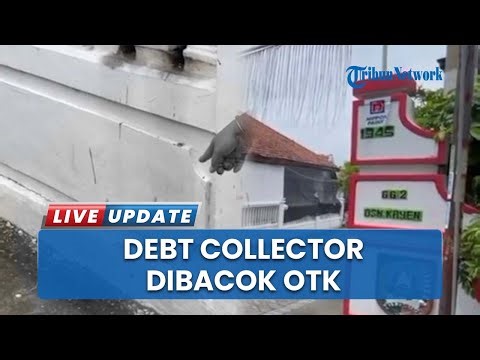 Covered in blood, a debt collector in Jombang, East Java, was stabbed by an unknown assailant.