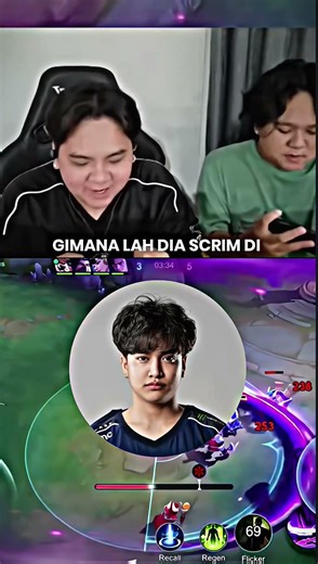 Aeron's live stream yesterday was just a diversion, his real skills are in scrim🥶 #mobilelegends