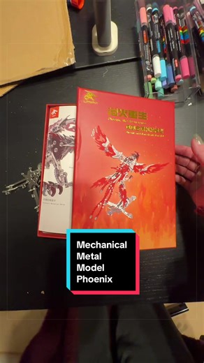 Mechanical metal model, phoenix. A modeling kit that you put together that has working mechanical parts. #mechanicalmodel #metalmodel #modelingkit #tiktokshopcreatorpicks #tiktokshopstockup