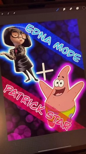 12K views · 1.7K reactions | Edna and Patrick fused togther  #art #spongebob #pixar #fbreels | Audity Draws | Facebook