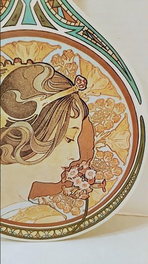 SOLD Art Nouveau Alphonse Mucha Wood Cutting Board #shorts #cuttingboard