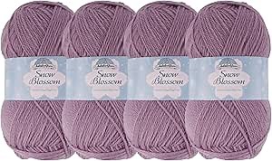 JubileeYarn Snow Blossom Yarn - DK Superwash Wool - Lavender - 4 Skeins