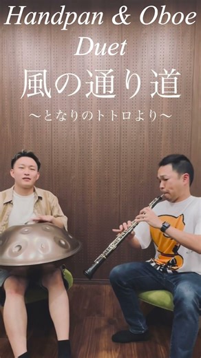 【Handpan & Oboe】相性抜群！／風の通り道（Path of the wind) #oboe #ジブリ#handpan