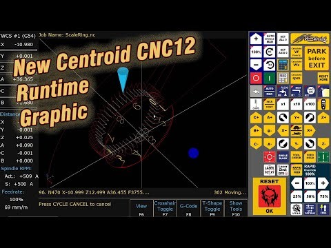 New Runtime Graphic on Centroid DIY CNC12 Version 5.40