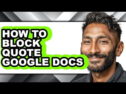 How to Block Quote Google Docs (updated)