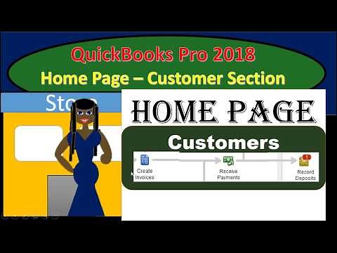 QuickBooks Pro 2018 Home Page – Customer Section
