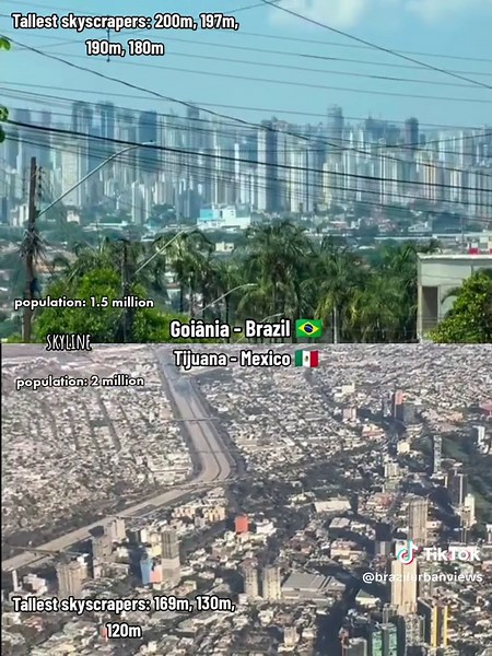 Goiânia skyline VS Tijuana Skyline #skyline #mexico #tijuana #goiania #fyppp
