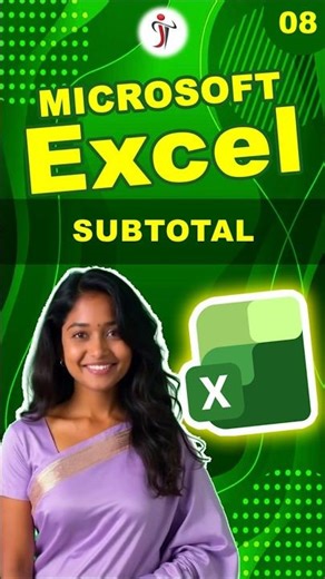 SUBTOTAL in Excel #excel #exceltips #exceltips #excelformula