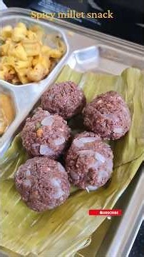 Spicy millet snack/Ragi Kozhukattai #shorts #milletrecipe #trending #recipe #reels#food