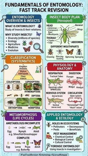 Fundamentals of Entomology: Fast Track Revision | Complete Insect Science Notes 🐞