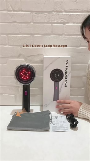3-In-1 Scalp Massager & Hair Oil Applicator, Ipx7 Waterproof Design, Rechargeable Electric Head Massager, Home Use Scalp Care Tool #shavingaccessories #hairtoolforbeginners #viralautomatichaircurler #wavytalksteamstraighteningbrush #hairremovaldevice #conairhairsteamer #cleanscalphealthyhair #massagerelectric #smoothinghairbrush #bestwomenselectricshaver