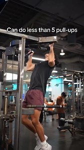 If you can only do less than 5 pull-ups 100% bodyweight, you’re kinda in this weird in between phase. Should you keep doing full bodyweight pull-ups to get stronger or do you regress? Well, here’s what I would personally do to improve my pull-up strength. #fyp #Fitness #gym #bodybuilding | Physique