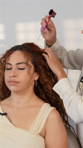 Ivy B ASMR on Instagram: "ASMR Half Updo Curly Hairstyle | Brushing, Styling, Precise Sectioning | Real Person Soft Spoken #hairstyling #hairstyle #asmrrealperson #asmrrelax #asmr #relax #ivybasmr #tingles #curlyhair #reels #reelsinstagram #asmrreels"