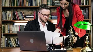 A judge or lawyer signs a legal agreement or contract at his workplace. Concept of transaction, contract and legal agreements.