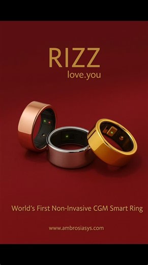 Meet RIZZ "The world’s first non-invasive CGM smart ring" built for real-time wellness. No needles. No patches. No complicated setups. Just pure insight into how your body works. RIZZ helps you understand your glucose trends, sleep quality, stress levels, HRV, heart rate, temperature, oxygen, and daily activity all from a ring you can wear 24/7. Whether you’re focused on metabolic health, improving your energy, or simply want a smarter way to track your body, RIZZ brings everything together in o