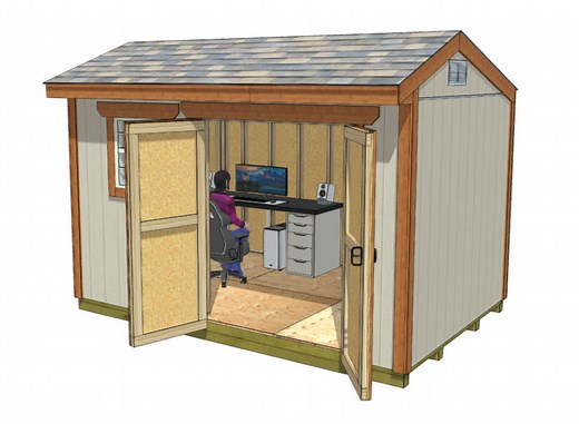 12x8 Saltbox Shed Plans