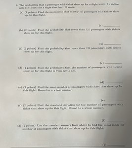 The probability that a passenger with ticket show up for a flig... | Filo
