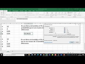 Distribución binomial en Excel
