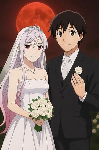 Tsukune and Moka's Wedding #rosariovampire #anime #Mokaakashiya #Tsukuneaono #japan #love