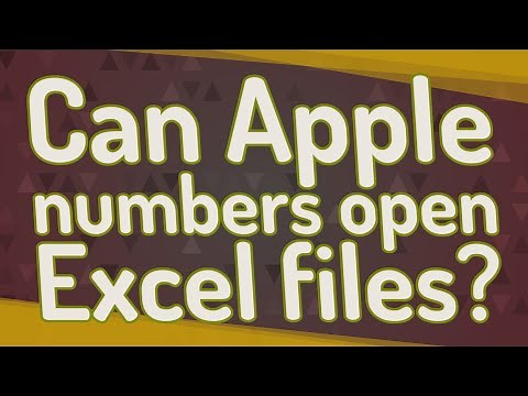 Can Apple numbers open Excel files?