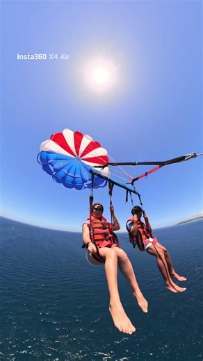 Parasailing in Boracay with my son so happy! 😍#boracay #Parasailingboracay