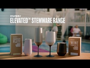 Huski Elevated™ Stemware Range - Champagne Flute and Wine Tumbler 2.0 (4K)