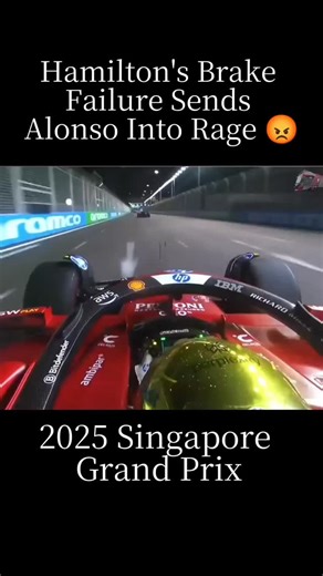 @f1speedtrail on Instagram: "Alonso's Furious Reaction to Hamilton's Brake Failure😡 🏎️ Lewis Hamilton suffers a dramatic brake failure at the 2025 Singapore Grand Prix, allowing Fernando Alonso to close a 45-second gap and unleash furious team radio in the final laps. 🔔 Love F1? Subscribe to My F1 Obsession for epic overtakes, iconic wins, and unforgettable moments! ✏️ About This Channel: This is the ultimate channel for Formula 1 fans who love reliving the sport's greatest moments. From brea