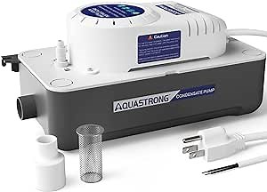 Aquastrong 1/30 HP 95 GPH HVAC Condensate Pump, 115V/230V, Automatic Safety Switch, AC Condensate Removal for Air Conditioner, Furnace, Dehumidifier, 3.3' Power Cord
