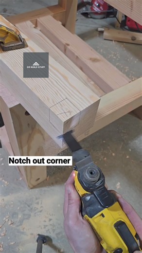 Perfect job for the multi tool #woodworking #notch #4x4 #gobuildstuff | Go Build Stuff
