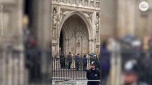 Prince Charles and Camila arrive at Westminster Abbey for Prince Philip's memorial service